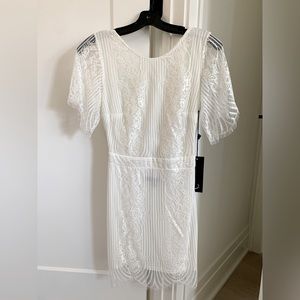 For Love & Lemons San Marcos Mini White Lace Dress Small NWT
